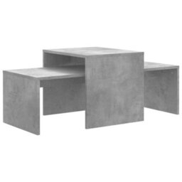 Vidaxl Coffee Table Set Concrete Grey 100X48X40 Cm Engineered Wood