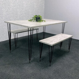 Kosy Koala Modern Grey Dining Table With 2 Benches Dining Room Furniture - thumbnail 8