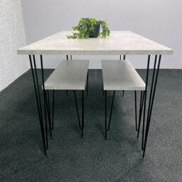 Kosy Koala Modern Grey Dining Table With 2 Benches Dining Room Furniture - thumbnail 2