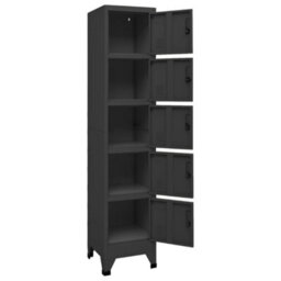 Vidaxl Locker Cabinet Anthracite 38X40X180 Cm Steel - thumbnail 5