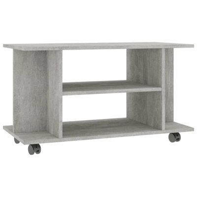 Berkfield Sturdy Tv Cabinet With Castors Concrete Grey 80X40X40 Cm Engineered Wood - image 1