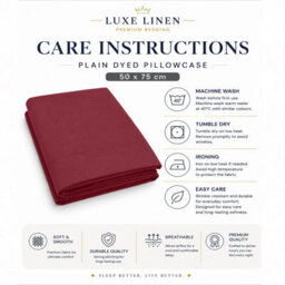 Moonlight Bedding Pillowcase Pack Of 4-Envelope Closure Super Soft Brushed Microfiber House Wife Pillow Cover,(Red,50X75 Cm) - thumbnail 6