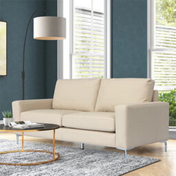Furniture in Fashion Baltic Faux Leather 3 Seater Sofa In Ivory - thumbnail 6