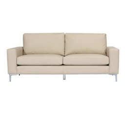 Furniture in Fashion Baltic Faux Leather 3 Seater Sofa In Ivory - thumbnail 3