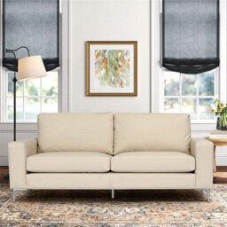 Furniture in Fashion Baltic Faux Leather 3 Seater Sofa In Ivory - thumbnail 2
