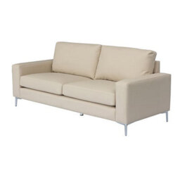 Furniture in Fashion Baltic Faux Leather 3 Seater Sofa In Ivory - thumbnail 5