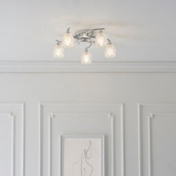 Luminosa Lighting Luminosa Boyer 5 Light Semi Flush Multi Arm Ceiling Light Chrome, G9 - thumbnail 5