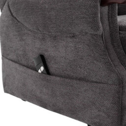 More4Homes Rise Recliner Chair With Single Motor, Remote Control And Pocket Storage In Charcoal Fabric - thumbnail 5