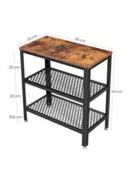 LEDREM Side Table, Console Table, 2 Shelves Mesh Shelves, For Hallway, Living Room, Bedroom, Office, Space Saving, Easy Assembly - thumbnail 8