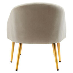 Orsina Mink Velvet Arm Chair With Footstool, Luxury Velvet Upholstered Accent Chair & Footstool, Armchair Set - thumbnail 4
