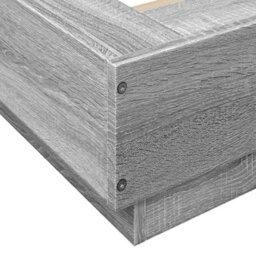 Berkfield Bed Frame Without Mattress Grey Sonoma 200X200 Cm - thumbnail 7