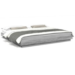 Berkfield Bed Frame Without Mattress Grey Sonoma 200X200 Cm - thumbnail 2
