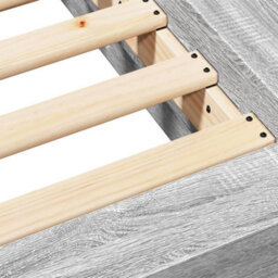 Berkfield Bed Frame Without Mattress Grey Sonoma 200X200 Cm - thumbnail 8