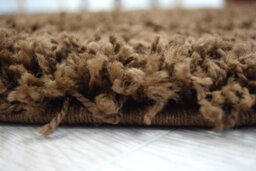 Bravich Brown Thick Shaggy Circle Rug - California - 120Cm - thumbnail 1