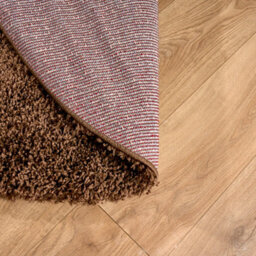 Bravich Brown Thick Shaggy Circle Rug - California - 120Cm - thumbnail 8