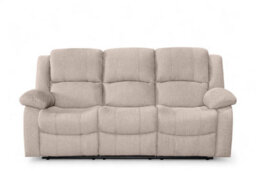 Fabric Beige 3 Seater Recliner Sofa Varesa - thumbnail 2