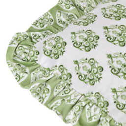 Furn. Krissa Block Printed Velvet Feather Rich Cushion - thumbnail 4