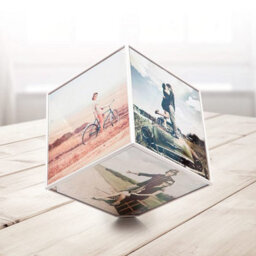 Balvi 10Cm Kube Multi-Picture Rotating Display Photo Frame Holder - thumbnail 3