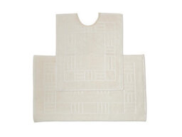 Rapport Home Chatsworth Cotton Pedestal Mats Biscuit
