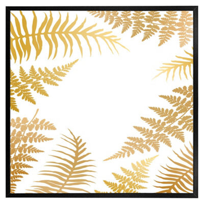 "Andrew Lee Gold Fern (Picutre Frame) / 20X20"" / Brown" - image 1
