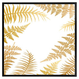 "Andrew Lee Gold Fern (Picutre Frame) / 20X20"" / Brown" - thumbnail 1