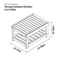 Terraza Outdoor Kitchen Low Table By Zest Outdoor Living - thumbnail 2