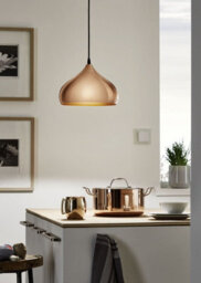 Stylish Polished Copper Hanging Pendant Light For Hallway - 1 X 60W E27 - thumbnail 3