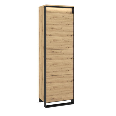 Arte Modern Industrial Quant 02  Tall Cabinet  (H)1950mm (W)600mm (D)410mm  - With Led Lighting - image 1