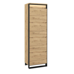 Arte Modern Industrial Quant 02  Tall Cabinet  (H)1950mm (W)600mm (D)410mm  - With Led Lighting - thumbnail 1