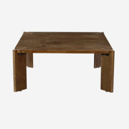 Sweeek - Square Coffee Table In Solid Mango Wood Reva Walnut Coloured 80X80X36 Cm - thumbnail 2