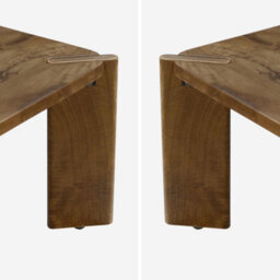 Sweeek - Square Coffee Table In Solid Mango Wood Reva Walnut Coloured 80X80X36 Cm - thumbnail 3