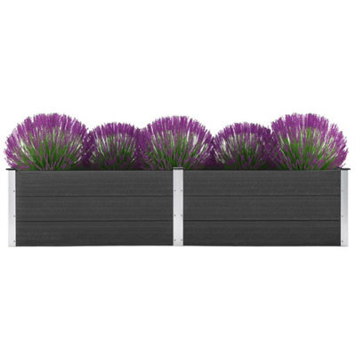 Berkfield Garden Raised Bed 250X100X54 Cm Wpc Grey - image 1