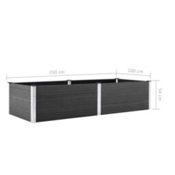 Berkfield Garden Raised Bed 250X100X54 Cm Wpc Grey - thumbnail 6