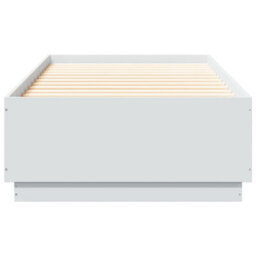 Berkfield Bed Frame With Led Without Mattress White 90X200 Cm - thumbnail 6