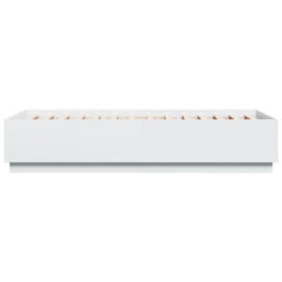 Berkfield Bed Frame With Led Without Mattress White 90X200 Cm - thumbnail 7