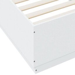 Berkfield Bed Frame With Led Without Mattress White 90X200 Cm - thumbnail 9