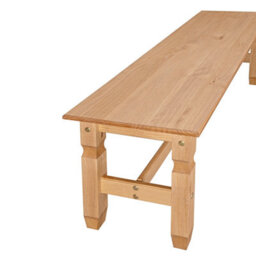 Mews Corona Dining Bench 4Ft Long Seating Chair Mexican Solid Pine Mexican Styling - thumbnail 6