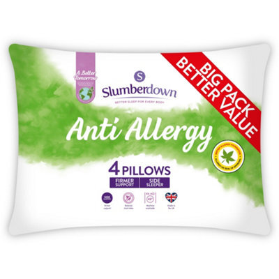 Slumberdown Anti-Allergy Firm Support Pillow 4 Pack - Neck & Shoulder Comfort - image 1