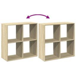 Berkfield Room Divider Bookcase Sonoma Oak 69.5X29X69.5 Cm Engineered Wood - thumbnail 8