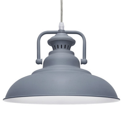 Long Life Lamps Company Industrial Vintage Ceiling Pendant Light Shade Grey Metal Lamp Shade M0113 - image 1