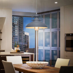 Long Life Lamps Company Industrial Vintage Ceiling Pendant Light Shade Grey Metal Lamp Shade M0113 - thumbnail 8