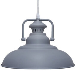 Long Life Lamps Company Industrial Vintage Ceiling Pendant Light Shade Grey Metal Lamp Shade M0113 - thumbnail 4