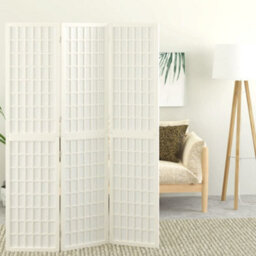 Walplus Folding 3 Panel Japanese Style Room Divider 120 By 170 Centimetres White