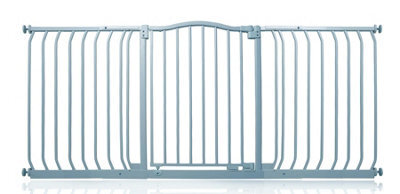 Safetots Curved Top Safety Gate, 161Cm - 170Cm, Matt Grey, Pressure Fit Stair Gate - image 1