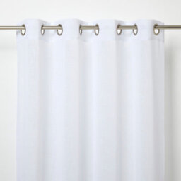 GoodHome Howley White Plain Daylight Eyelet Voile Curtain (W)140Cm (L)260Cm, Single - thumbnail 1