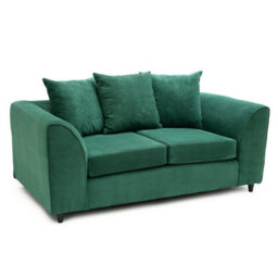 Abakus Direct Jumbo Grid Forest Green 2 Seater Sofa Plush Comfort With Deeply Padded Cushions - thumbnail 3