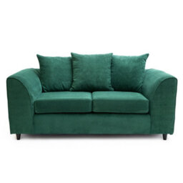 Abakus Direct Jumbo Grid Forest Green 2 Seater Sofa Plush Comfort With Deeply Padded Cushions - thumbnail 1