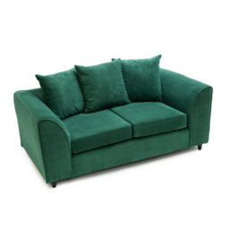 Abakus Direct Jumbo Grid Forest Green 2 Seater Sofa Plush Comfort With Deeply Padded Cushions - thumbnail 4