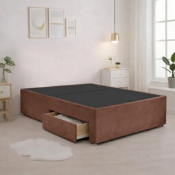 Luxury Mink Plush Milan Single Bed Frame With Mattress 54 Inches Wingback Headboard 2 Footend Storage Drawers - thumbnail 6