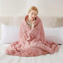 Vivo Teddy Fleece Weighted Blanket Quilted Sherpa Throw Deep Sleep Therapy Relax - 125 X 180Cm - 6Kg - thumbnail 2